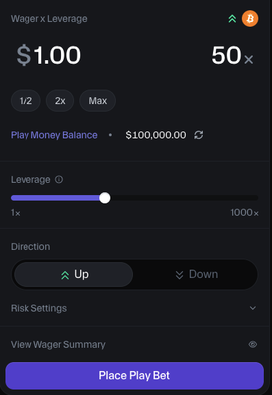 Moon Bet Menu